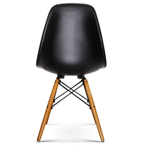 Ashley Rose Set of 4 Retro Beech Wood Dining Chair - Black - Ashley Rose