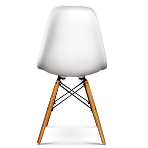 Ashley Rose Set of 2 Retro Beech Wood Dining Chair - White - Ashley Rose