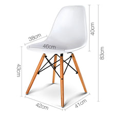 Load image into Gallery viewer, Ashley Rose Set of 4 Retro Beech Wood Dining Chair - White - Ashley Rose