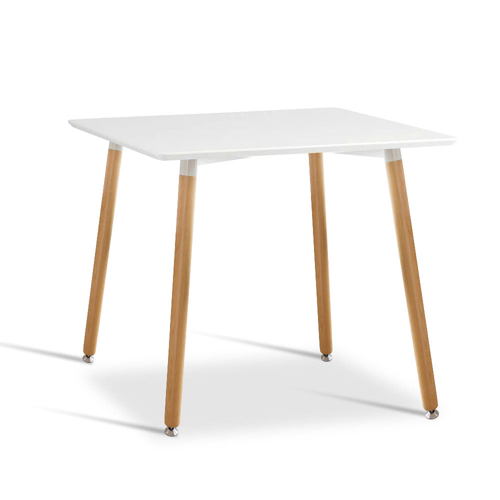 Ashley Rose Beech Wood Dining Table - White - Ashley Rose