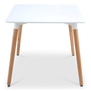 Ashley Rose Beech Wood Dining Table - White - Ashley Rose