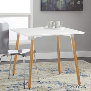 Ashley Rose Beech Wood Dining Table - White - Ashley Rose