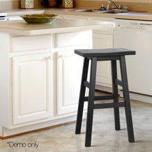 Load image into Gallery viewer, Ashley Rose Set of 2 Wooden Backless Bar Stools - Black - Ashley Rose