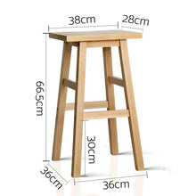 Load image into Gallery viewer, Ashley Rose Set of 2 Wooden Backless Bar Stools - Natural - Ashley Rose