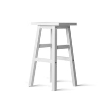 Load image into Gallery viewer, Ashley Rose Set of 2 Wooden Backless Bar Stools - White - Ashley Rose