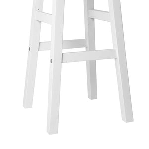 Ashley Rose Set of 2 Wooden Backless Bar Stools - White - Ashley Rose