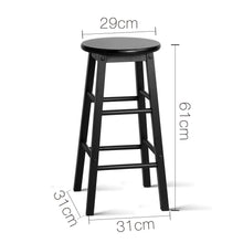 Load image into Gallery viewer, Ashley Rose Set of 2 Beech Wood Backless Bar Stools - Black - Ashley Rose