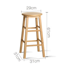 Load image into Gallery viewer, Ashley Rose Set of 2 Beech Wood Backless Bar Stools - Natural - Ashley Rose