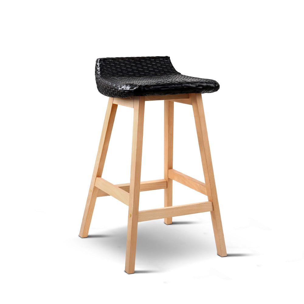 Ashley Rose Set of 2 Weva Bar Stool - Black - Ashley Rose