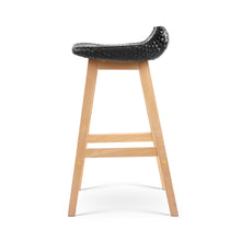 Load image into Gallery viewer, Ashley Rose Set of 2 Weva Bar Stool - Black - Ashley Rose