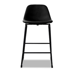 Ashley Rose Set of 2 PU Leather Crosby Bar Stools - Black - Ashley Rose