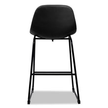 Load image into Gallery viewer, Ashley Rose Set of 2 PU Leather Crosby Bar Stools - Black - Ashley Rose