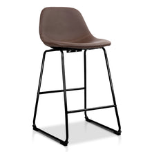 Load image into Gallery viewer, Ashley Rose Set of 2 PU Leather Crosby Bar Stools - Brown - Ashley Rose