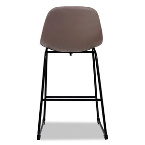 Ashley Rose Set of 2 PU Leather Crosby Bar Stools - Brown - Ashley Rose