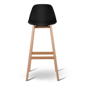 Ashley Rose Set of 2 Beech Wood Bar Stools - Black - Ashley Rose