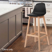 Load image into Gallery viewer, Ashley Rose Set of 2 Beech Wood Bar Stools - Black - Ashley Rose