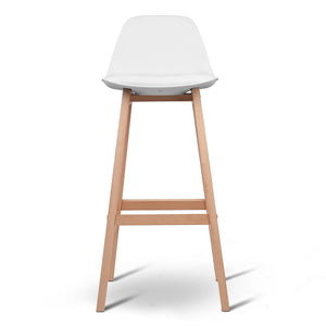 Ashley Rose Set of 2 Beech Wood Bar Stools - White - Ashley Rose