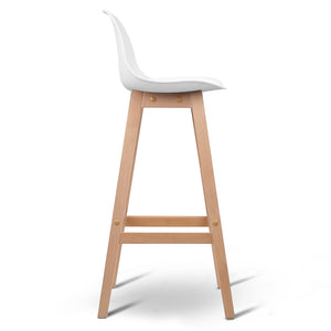 Ashley Rose Set of 2 Beech Wood Bar Stools - White - Ashley Rose