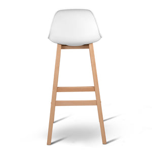 Ashley Rose Set of 2 Beech Wood Bar Stools - White - Ashley Rose