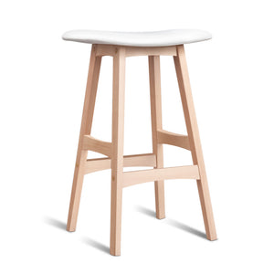 Ashley Rose Set of 2 Beech Wood Bar Stools - White - Ashley Rose