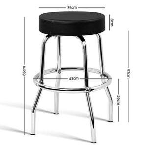 Ashley Rose PU Leather Guitar Bar Stool - Black - Ashley Rose