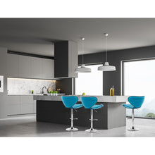 Load image into Gallery viewer, Ashley Rose 2x Bar Stools Gas lift Swivel Chairs Kitchen Leather Chrome Teal - Ashley Rose