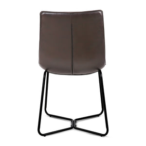 Ashley Rose Set of 2 PU Leather Dining Chair - Walnut - Ashley Rose