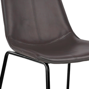 Ashley Rose Set of 2 PU Leather Dining Chair - Walnut - Ashley Rose