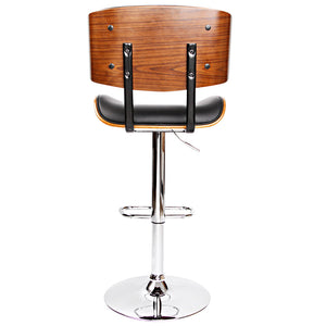 Ashley Rose Wooden Gas Lift  Bar Stools - Black - Ashley Rose