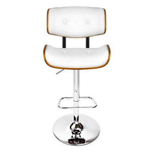 Ashley Rose Wooden Gas Lift  Bar Stools - White - Ashley Rose