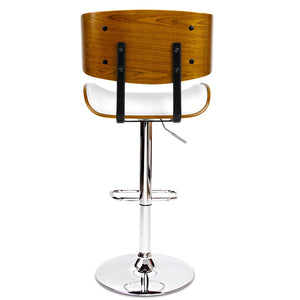 Ashley Rose Wooden Gas Lift  Bar Stools - White - Ashley Rose