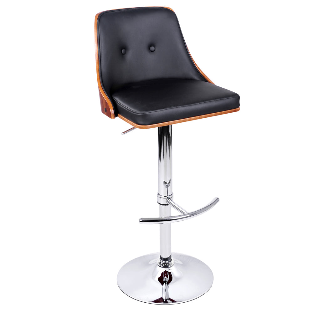 Ashley Rose Wooden Gas Lift  Bar Stool - Black - Ashley Rose