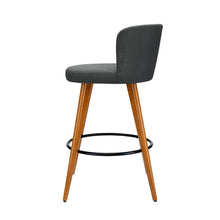 Load image into Gallery viewer, Ashley Rose 2x Wooden Bar Stools Modern Bar Stool Kitchen Fabric Charcoal - Ashley Rose