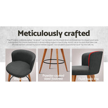 Load image into Gallery viewer, Ashley Rose 2x Wooden Bar Stools Modern Bar Stool Kitchen Fabric Charcoal - Ashley Rose