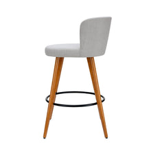 Load image into Gallery viewer, Ashley Rose 2x Wooden Bar Stools Modern Bar Stool Kitchen Fabric Light Grey - Ashley Rose