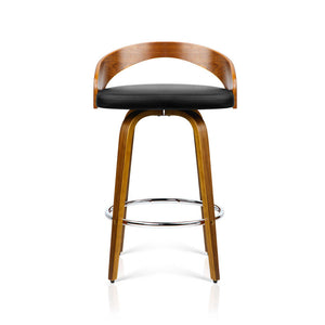 Ashley Rose Set of 2 Wooden Bar Stools - Black - Ashley Rose