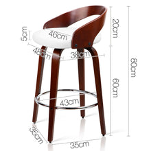 Load image into Gallery viewer, Ashley Rose Set of 2 Wooden Bar Stools - White - Ashley Rose