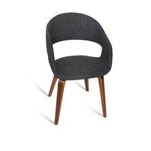 Load image into Gallery viewer, Ashley Rose Set of 2 Timber Wood and Fabric Dining Chairs - Charcoal - Ashley Rose