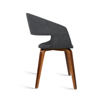 Load image into Gallery viewer, Ashley Rose Set of 2 Timber Wood and Fabric Dining Chairs - Charcoal - Ashley Rose