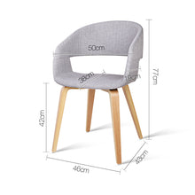 Load image into Gallery viewer, Ashley Rose Set of 2 Timber Wood and Fabric Dining Chairs - Light Grey - Ashley Rose