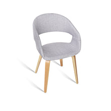 Load image into Gallery viewer, Ashley Rose Set of 2 Timber Wood and Fabric Dining Chairs - Light Grey - Ashley Rose