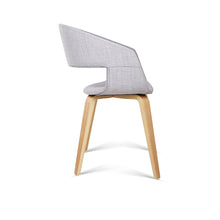 Load image into Gallery viewer, Ashley Rose Set of 2 Timber Wood and Fabric Dining Chairs - Light Grey - Ashley Rose