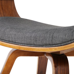 Ashley Rose Timber Wood and Fabric Dining Chair - Charcoal - Ashley Rose