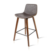 Load image into Gallery viewer, Ashley Rose Set of 2 PU Leather Bar Stools - Walnut - Ashley Rose