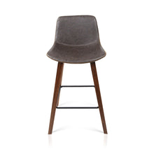 Load image into Gallery viewer, Ashley Rose Set of 2 PU Leather Bar Stools - Walnut - Ashley Rose