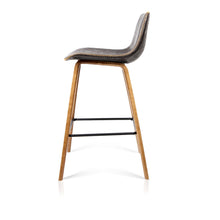 Load image into Gallery viewer, Ashley Rose Set of 2 PU Leather Bar Stools - Walnut - Ashley Rose