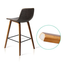 Load image into Gallery viewer, Ashley Rose Set of 2 PU Leather Bar Stools - Walnut - Ashley Rose