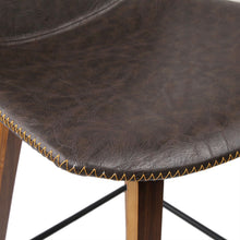 Load image into Gallery viewer, Ashley Rose Set of 2 PU Leather Bar Stools - Walnut - Ashley Rose