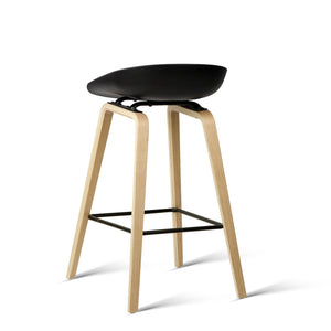 Ashley Rose Set of 2 Wooden Backless Bar Stools - Black - Ashley Rose