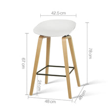 Load image into Gallery viewer, Ashley Rose Set of 2 Wooden Backless Bar Stools - White - Ashley Rose